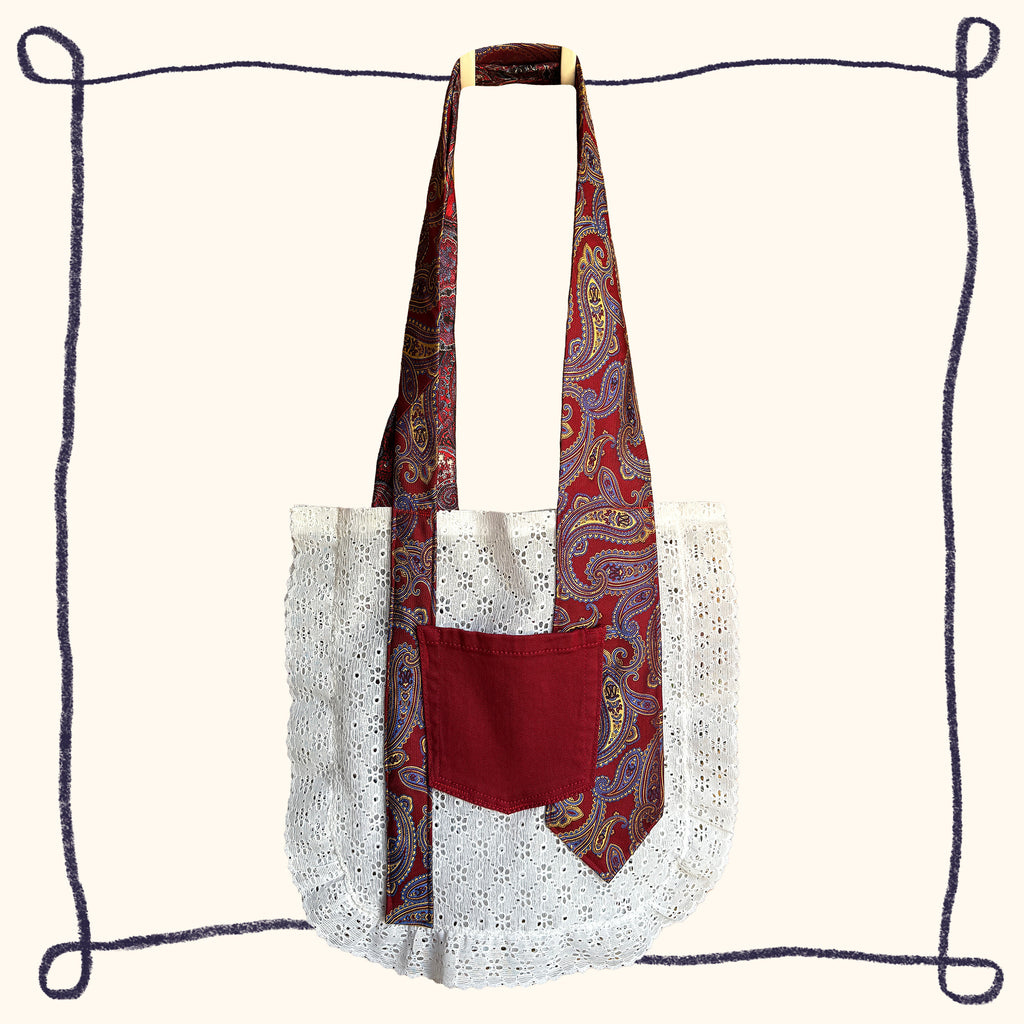 White Lace Tote Bag