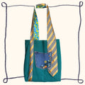 Turquoise Flowers Tote Bag