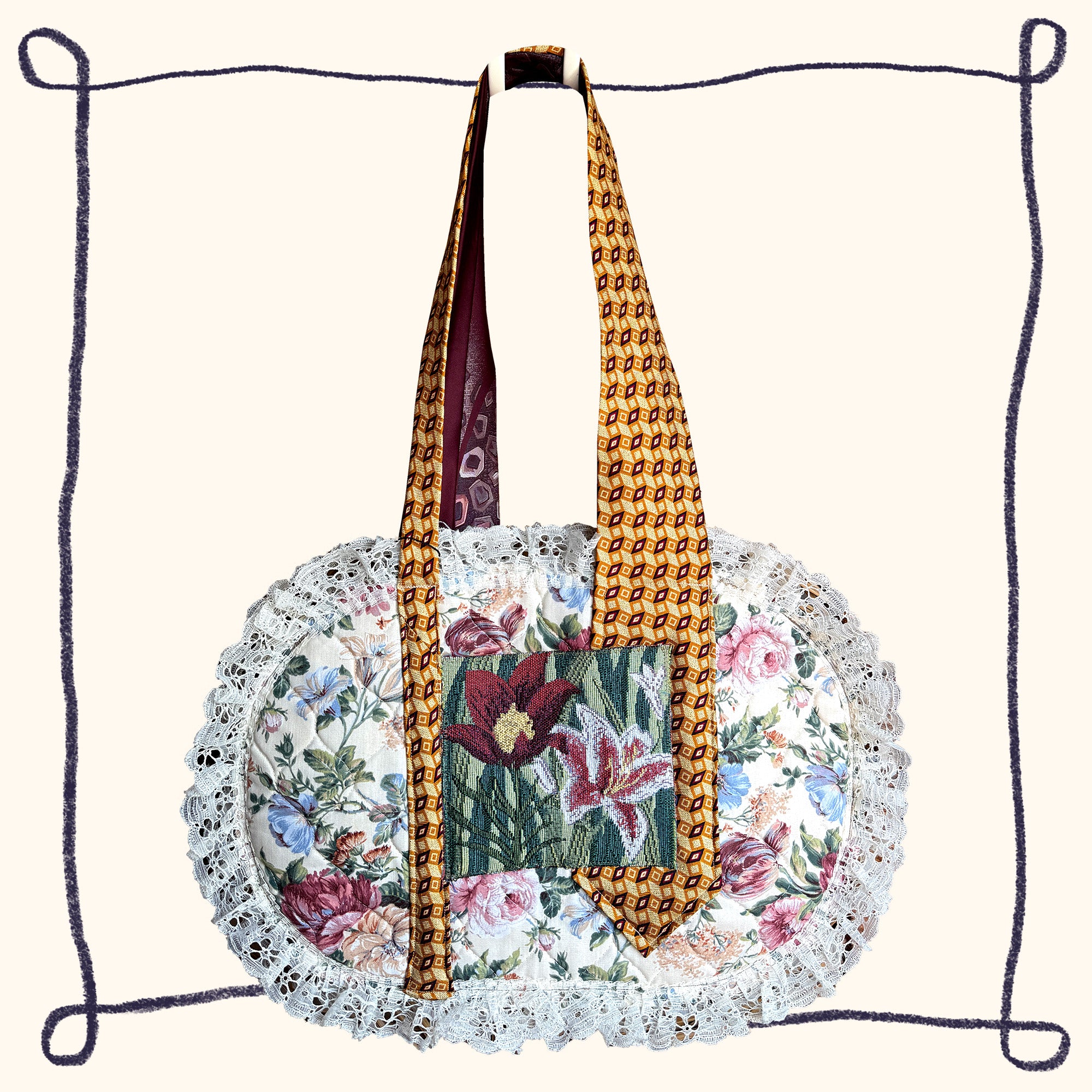 Large Lace Tote Bag
