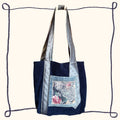 Blue Velvet Corduroy Tote Bag