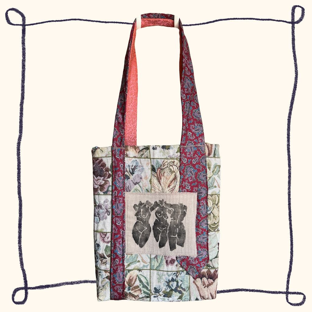 Large Floral Star Tote Bag