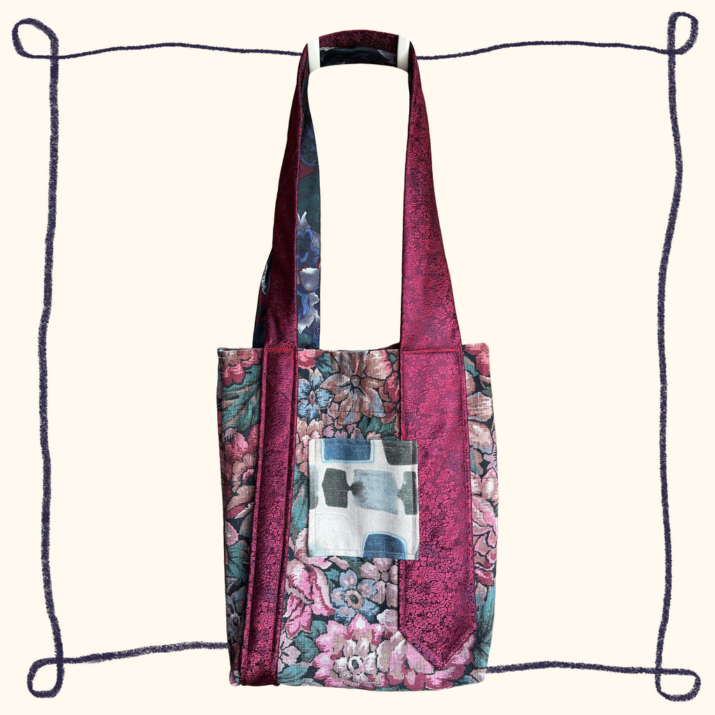 Pink & Red Floral Tote Bag