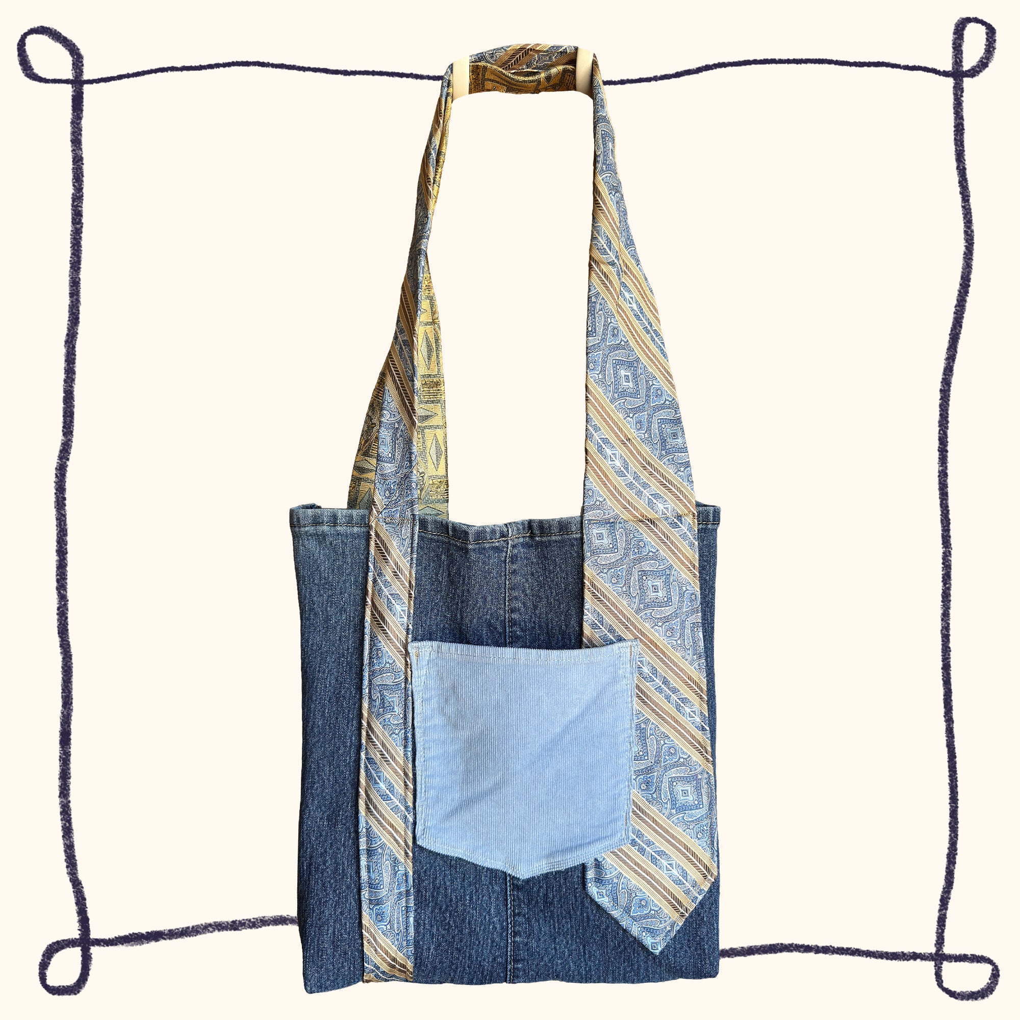 Blue & Gold Tote Bag