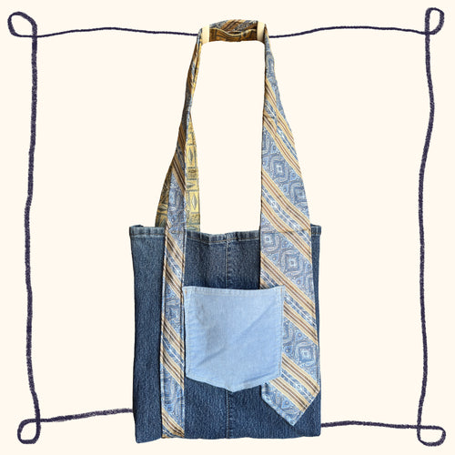 Blue & Gold Tote Bag