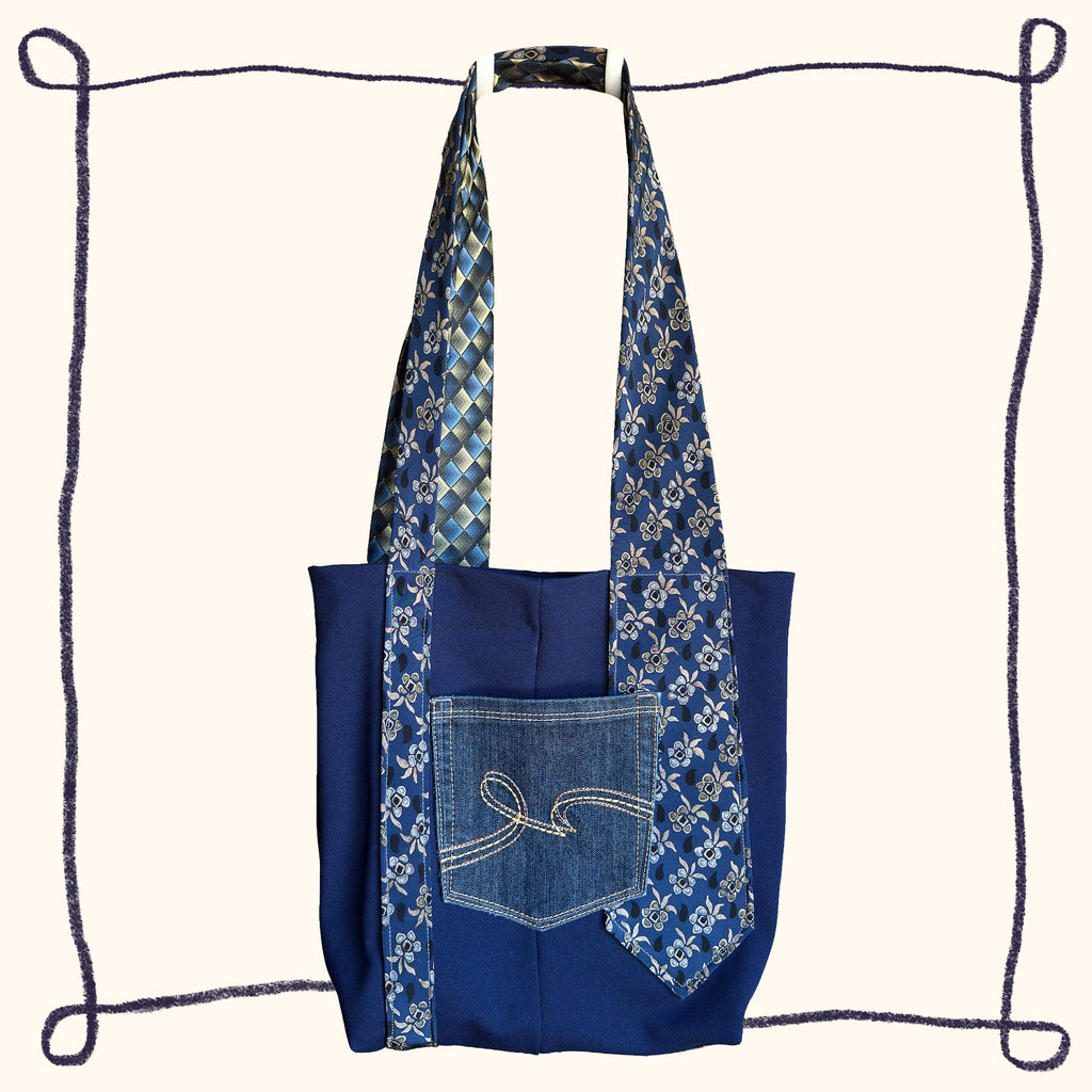 Dark Blue Tote Bag