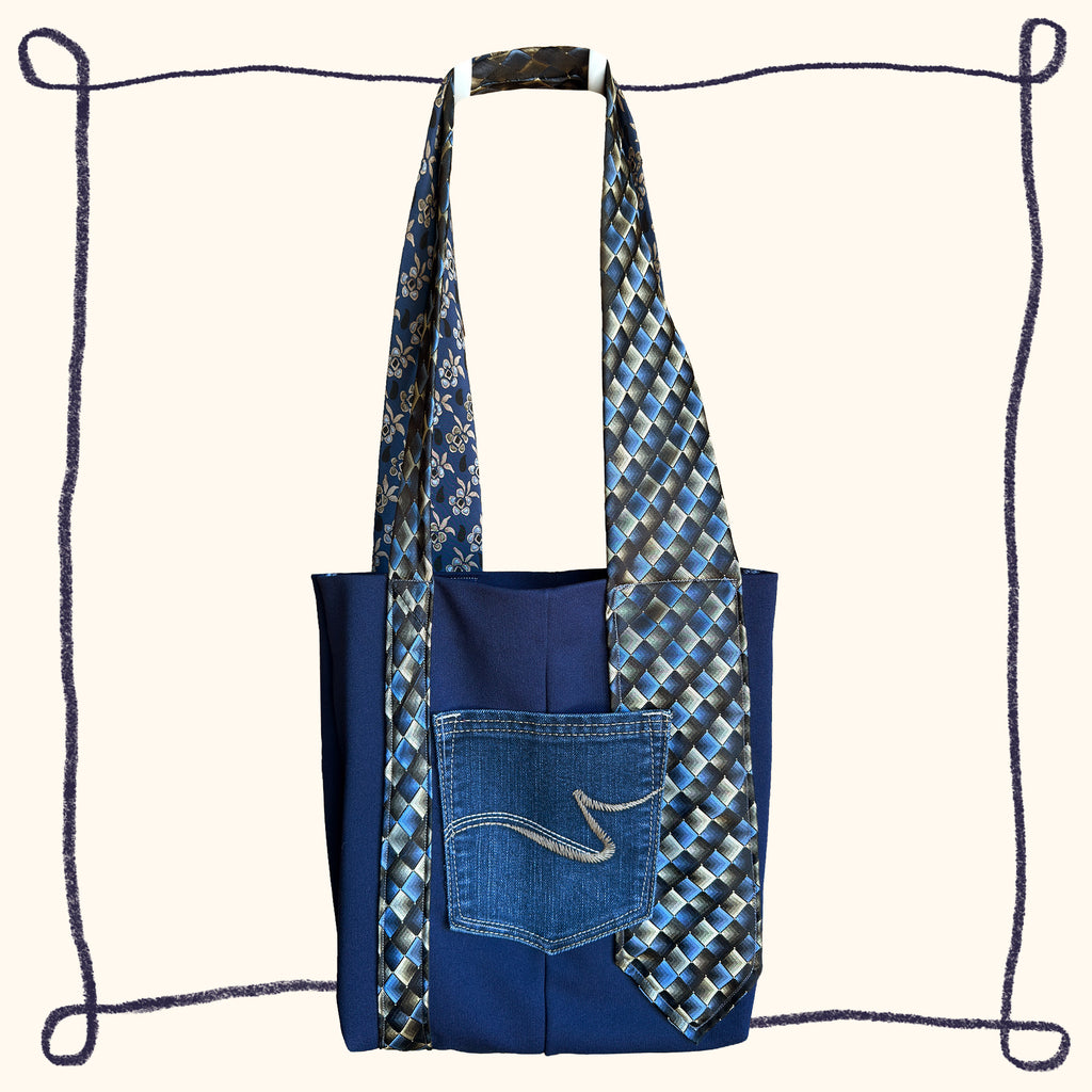 Dark Blue Tote Bag