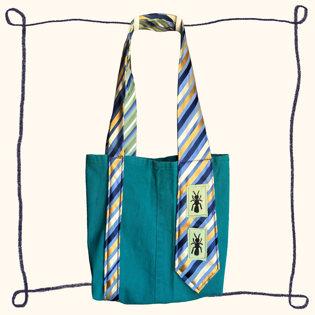 Teal Ants Tote Bag