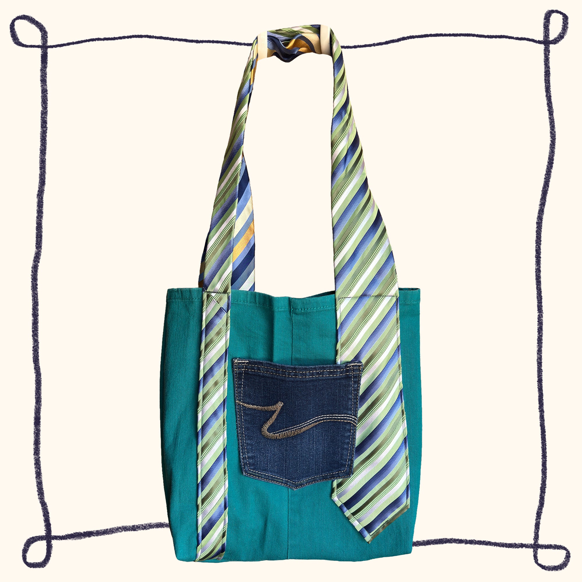 Teal Ants Tote Bag
