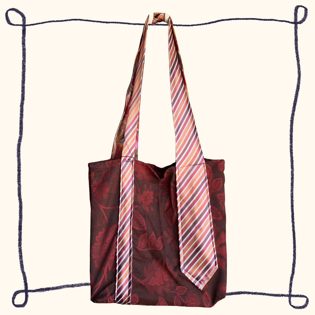 Red Floral Tote Bag