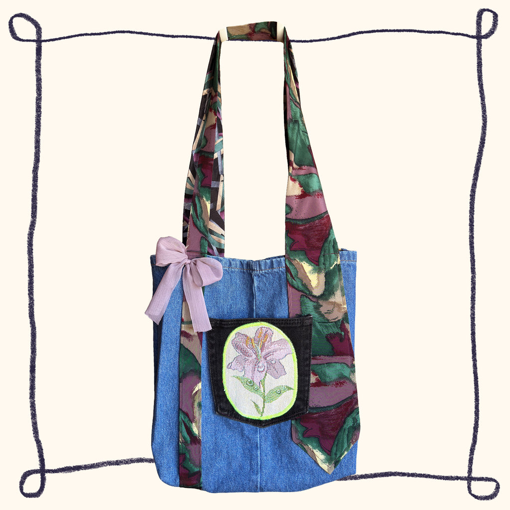 Pink Lily & Bow Tote Bag